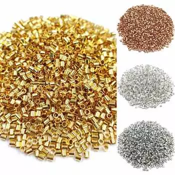 500/300 шт./лот, 1,5 мм, 2 мм, мини-сплав, позиционирующая трубка, концевые проставки, бусины, сделай сам, ремесло 1.5mm золотой