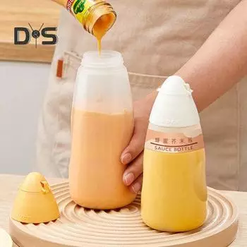 500/350 мл пищевая бутылка для приправ, бутылка для соуса, без запаха, без запаха, бутылка для выдавливания горчичного салата 500ML белый
