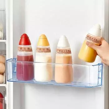 500/350 мл прозрачная бутылка для приправ с распылителем, герметичная, легко моется, бутылка для соуса, герметичная, большой емкости для кетчупа 500ML белый