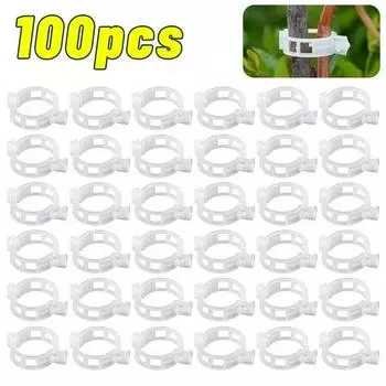 500/50PCS Plant Support Clips Reusable Plastic Connects Vine Fixing Clip Tomato Grape Vegetable Plants Holder Buckle Garden Tool