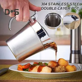 500/750 мл соусник с крышкой и ручкой, герметичный соусник с двойной изоляцией, пищевой контейнер для соуса из нержавеющей стали для кремовой заправки для салата S