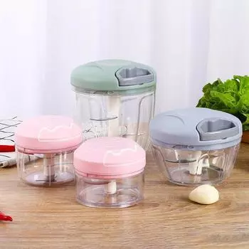 500/900 мл измельчитель чеснока, ручная мясорубка, ручная пресс-дробилка для кухонного инструмента, измельчитель овощей, лука, чили, измельчитель, измельчитель 500ML синий