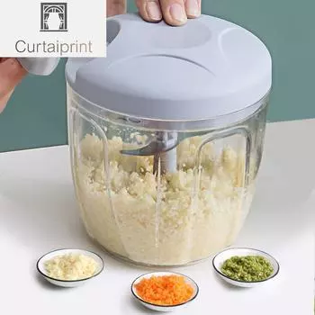 500/900 мл измельчитель чеснока, ручной вращающийся измельчитель овощей, слайсер, измельчитель фруктов и чеснока, кухонный гаджет, блендеры, мясорубка 500ml синий