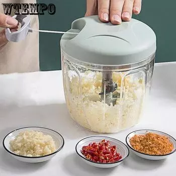 500/900 мл ручная мясорубка, измельчитель чеснока, вращающийся пресс для чеснока, дробилка, овощерезка для лука, кухонные аксессуары для приготовления пищи 500ml синий