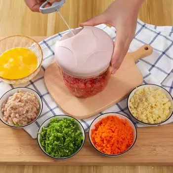 500/900 мл ручной измельчитель ручной веревочный кухонный комбайн измельчитель для салата чеснокорезка лука кухонный инструмент аксессуары