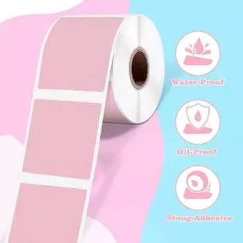 500 этикеток/рулон этикеток Принтер для печати наклеек в форме сердца Персонализированная термолента для этикеток Бизнес розовый