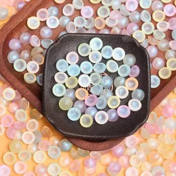500 г 10 мм/12 мм без пор, ювелирные изделия своими руками, аксессуары, модные тонкие мерцающие бусины, круглая нашивка, полукруг, макароны, цветной материал, акрил, ручная работа 12mm/ 960Pcs разноцветный