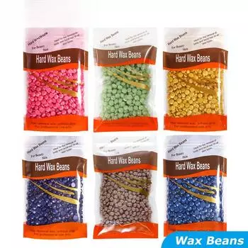 500 г/400 г/200 г восковые бобы для удаления волос по всему телу, горячая пленка, твердые восковые шарики для депиляции для машины для нагрева воска