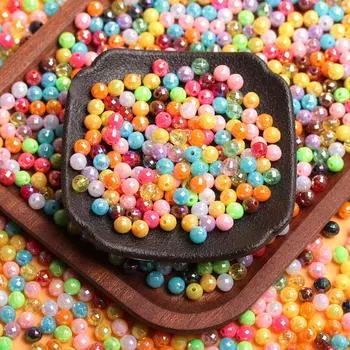 500 г 4500 шт. 6 мм акриловые ювелирные изделия «сделай сам» аксессуары креативные AB яркие цвета многогранные шариковые бусины около
