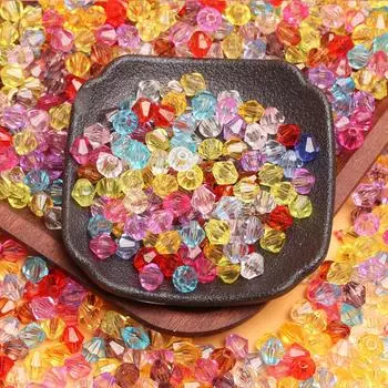 500 г 4 мм/5 мм/6 мм/8 мм свободные бусины акриловые прозрачные бриллианты для изготовления ювелирных изделий ожерелье браслет 4mm разноцветный