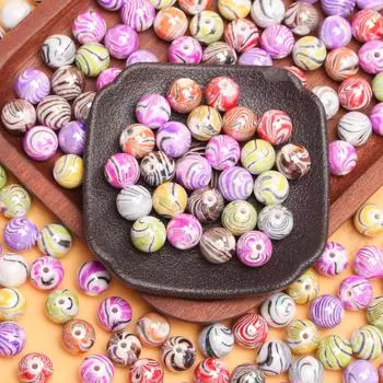 500 г 8/10/12/14 мм акриловые свободные бусины DIY аксессуары в полоску AB для изготовления ювелирных изделий 10mm разноцветный