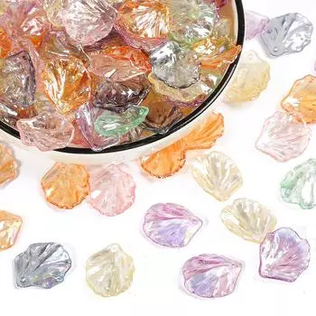 500 г ABS Акриловые Имитация Ракушки Лепестки Пиона Подвеска Шарм Бусины Для Изготовления Ювелирных Изделий Антикварные Шпильки Аксессуары 18x20mm 500g разноцветный