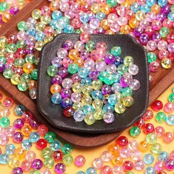 500 г акриловые 4/6/8 мм круглые свободные бусины AB цвета DIY ювелирных изделий мода ярких цветов оптовая продажа ожерелье браслет кулон ремесленные аксессуары 6mm разноцветный