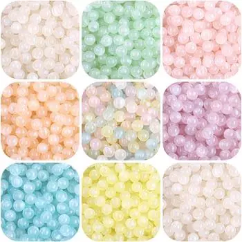 500 г акриловые безглазые шарики русалки для самостоятельного изготовления ожерелья браслета серег ювелирных изделий ремесленных аксессуаров 8mm светло-зеленый