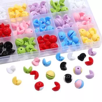 500 г акриловые бусины подвески однотонные цветные комбинированные бусины для самостоятельного изготовления браслетов, ожерелий, ювелирных изделий 13x10mm 1000pcs розовый