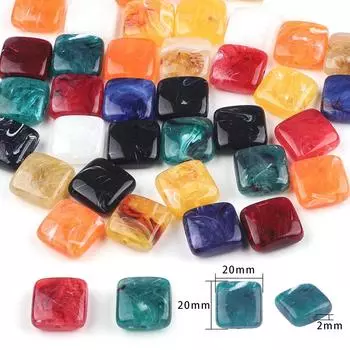 500 г Акриловые бусины Разноцветные Неправильные бусины Рассыпные Разделительные бусины для изготовления ювелирных изделий 20x20mm 160pcs