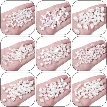 500 г модные изысканные бусины из АБС-пластика с жемчугом в форме сердца и креста для ожерелья, браслета, сережек, аксессуаров для самостоятельного изготовления ювелирных изделий 500g