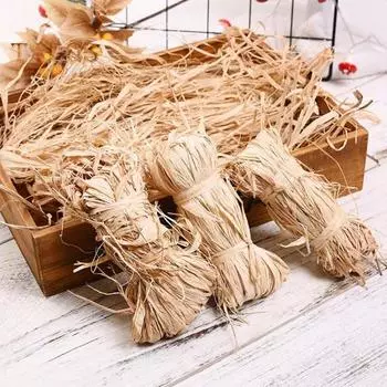 500 г натуральной рафии ленты бумажной рафии соломенной ленты для упаковки подарков на Рождество, день рождения, проекты для творчества, флористические букеты, украшения коричневый