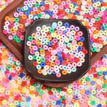 500 г около 10000 шт. ожерелья в стиле бохо плоские круглые для изготовления ювелирных изделий однотонные браслеты 6 мм свободные бусины-разделители диск ручной работы DIY акрил
