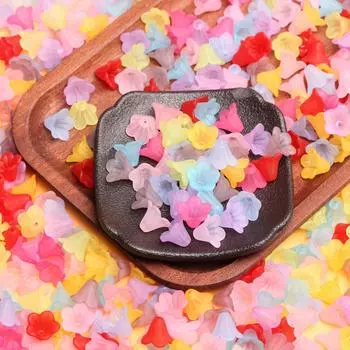 500 г около 1000 шт. Изготовление ювелирных изделий Модные бусины Шапки Акриловые аксессуары «сделай сам» Многоцветный цветок Материал ручной работы Прозрачный матовый утренний кровавый разноцветный