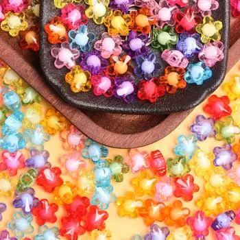 500 г около 1350 шт. для изготовления ювелирных изделий DIY ремесленные цветочные бусины двухслойные 12 мм ожерелье браслет кулон