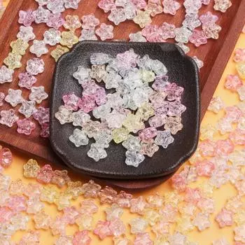 500 г около 1400 шт. Браслет с плоским дном, ожерелье, аксессуары, пятиконечная звезда, свободные бусины, имитация взрыва стекла, модные материалы ручной работы «сделай сам»,