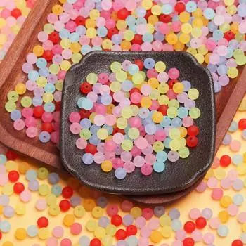 500 г около 1420 шт. 8 мм матовые акриловые бусины прозрачные ювелирные изделия для DIY ожерелье браслет разноцветный