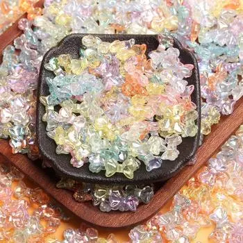 500 г около 1500 шт. Материал Бусины Блестящие декоративные креативные маленькие бантики Прозрачные AB