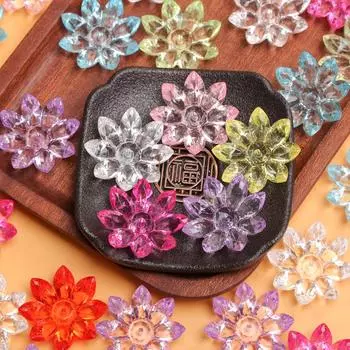 500 г около 155 шт. для изготовления браслетов и сережек акриловый кристалл цветок лотоса свободные бусины DIY ювелирные аксессуары 31 мм прозрачный