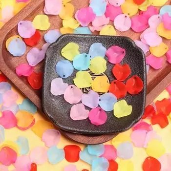 500 г около 1650 шт. для изготовления ювелирных изделий, акриловые аксессуары «сделай сам», 15 мм, прозрачный лепесток разноцветный