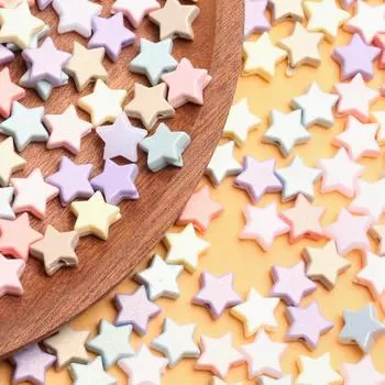 500 г около 2000 шт. свободные бусины-разделители DIY аксессуары акриловое ожерелье 11 мм для изготовления ювелирных изделий браслет с пятиконечной звездой ручной работы