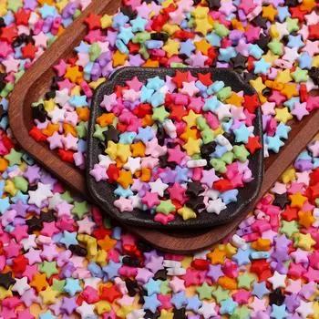 500 г, около 2500 шт., ювелирные аксессуары в форме звезды, свободные бусины, фурнитура «сделай сам», акриловая прокладка ярких цветов, 9 мм разноцветный