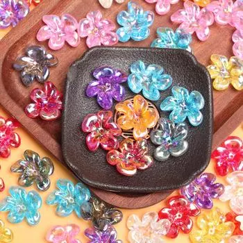 500 г около 330 шт., большие цветочные бусины, ожерелья, маркировка ювелирных изделий, прозрачные материалы ручной работы для серег, акрил