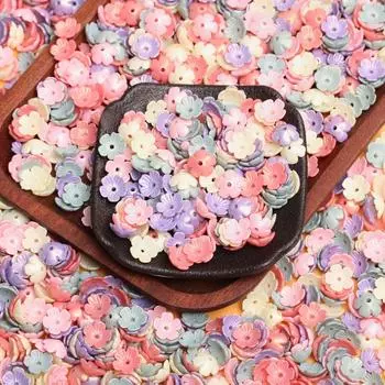500 г около 3630 шт. Модные акриловые бусины цветные пятилепестковые цветы материалы ручной работы 10,5 мм