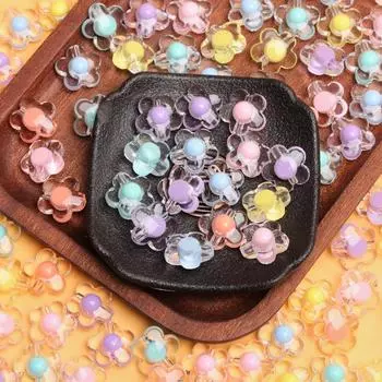 500 г около 380 шт. DIY ремесло для изготовления ювелирных изделий кулон двойной слой свободные бусины цветок 17 мм ожерелье браслет