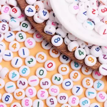 500 г около 3840 шт. смешанный номер 7 мм ювелирные аксессуары DIY акриловые бусины-разделители для ожерелья браслета свободные бусины разноцветный