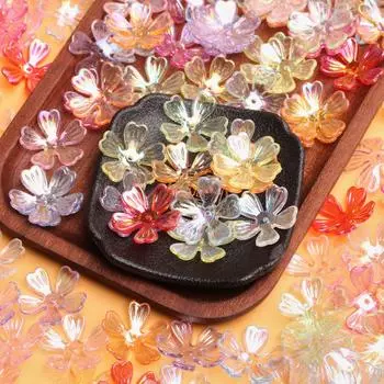 500 г около 400 шт. Цветочные бусины «сделай сам», бусы, ожерелье, кулон, изготовление ювелирных изделий, акрил 26,5 мм