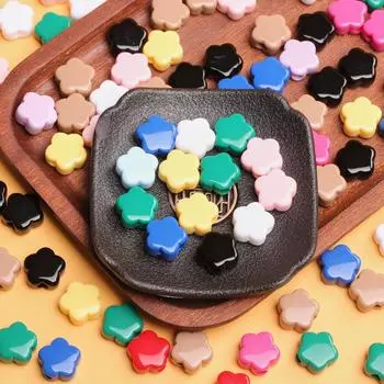 500 г около 410 шт. Цветок 14,5 мм свободные бусины ювелирные аксессуары однотонный акрил