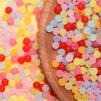 500 г около 690 шт., ожерелье, браслет, ювелирные аксессуары, глазурь, бусины «сделай сам», прозрачные разделительные бусины, свободные яркие цвета, 10 мм разноцветный