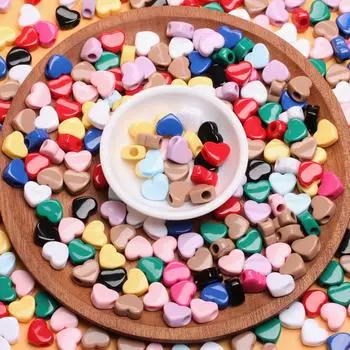 500 г около 720 шт акриловое сердце 11,7*13,5 мм материалы для самостоятельного изготовления свободные бусины цвета макарон