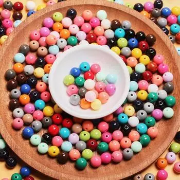 500 г около 780 шт. браслет ювелирных изделий для ювелирных изделий акриловые свободные 10 мм цвета ожерелье серьги фурнитура модные бусины DIY разноцветный