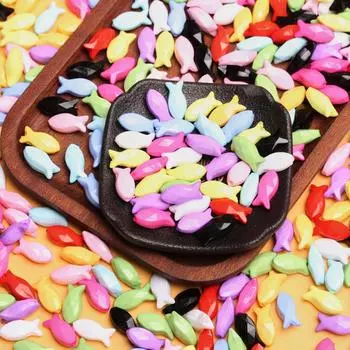 500 г, около 900 шт., блестящие свободные бусины 8*18 мм, акриловая форма рыбы, аксессуары ручной работы, партия для DIY браслета, ожерелья