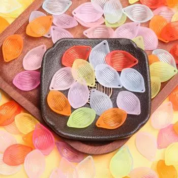 500 г около 900 шт. серьги, ювелирные аксессуары, разбросанные бусины в виде листьев лотоса, головной убор 16*25 мм, материал акрил