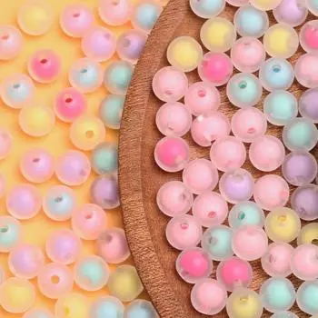 500 г около 950 шт. для изготовления браслетов и сережек, модные матовые сердечники, 10 мм, сэндвич, ювелирные аксессуары «сделай сам», круглые свободные бусины