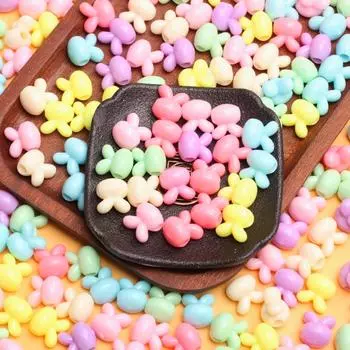 500 г/пакет, акриловые бусины кролик для изготовления ювелирных изделий, бусины-разделители, разноцветные бусины в форме сердца, пластиковые аксессуары для браслета «сделай сам», фонарь с большим отверстием Style 1