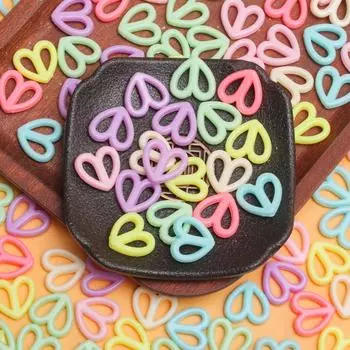 500 г/пакет DIY ремесла красочный кулон около 500-1700 шт сердце цветок для изготовления ювелирных изделий ожерелье браслет свободные бусины 500g/Bag About500Pcs 24mm Flower