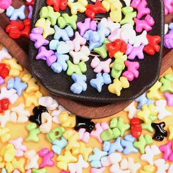 500 г/пакет около 1000 шт. аксессуары для браслетов с отверстиями ручной работы 12*10 мм DIY ювелирные аксессуары милый щенок трехмерное ожерелье из бисера