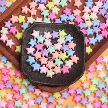 500 г/пакет, около 1100 шт., браслет ручной работы, акриловые аксессуары «сделай сам», 11 мм, свободные бусины-разделители для изготовления ювелирных изделий, пятиконечная звезда