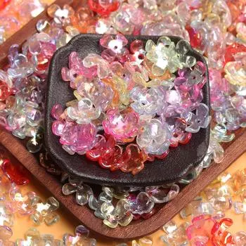 500 г/пакет, около 1300 шт., подвески, браслеты, цвет AB, 17x6 мм, для изготовления ювелирных изделий, четыре лепестковых сосуда, разделительные бусины, ожерелье, цветочные бусины