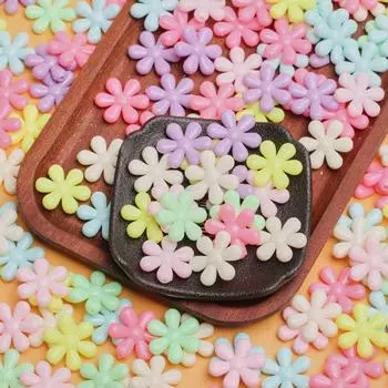 500 г/пакет, около 360-700 шт., акриловые бусины «сделай сам», аксессуары для самостоятельного изготовления ювелирных изделий, разноцветные цветочные бусины, морская звезда, полые свободные бусины Style1